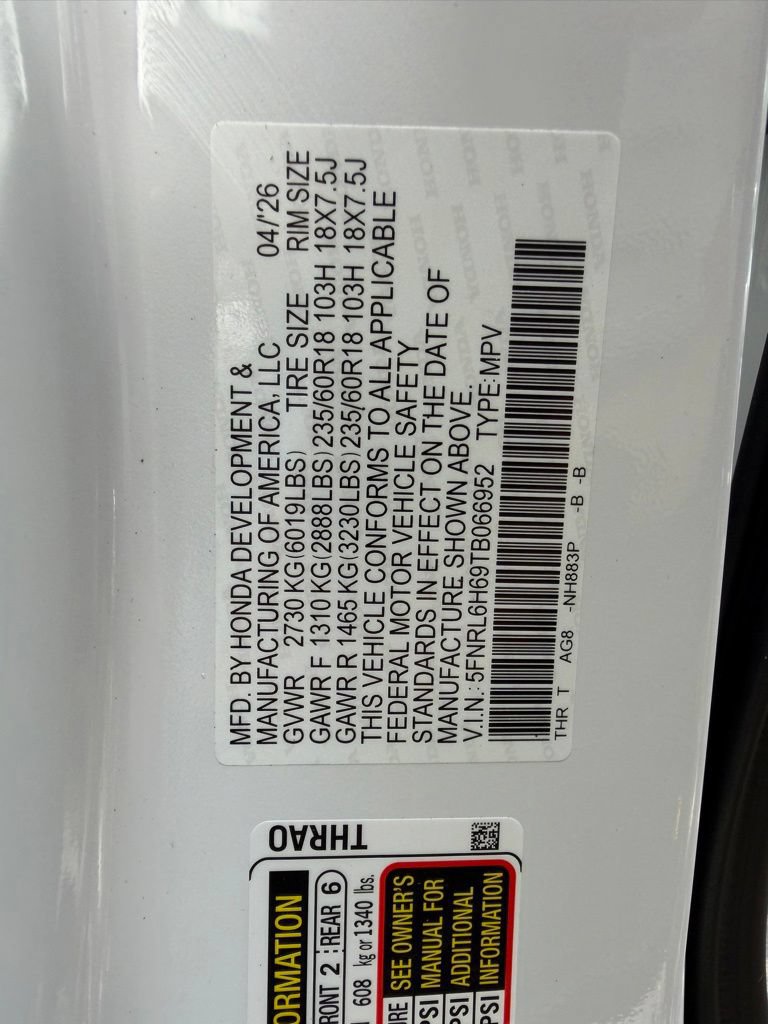 New 2026 Honda Odyssey EX-L image 27