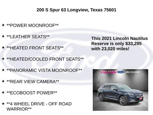 Used 2021 Lincoln Nautilus Reserve w/ Equipment Group 202A image 25