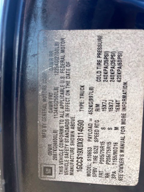 Used 1999 Chevrolet S10 Pickup LS w/ Preferred Equipment Group RWD image 11