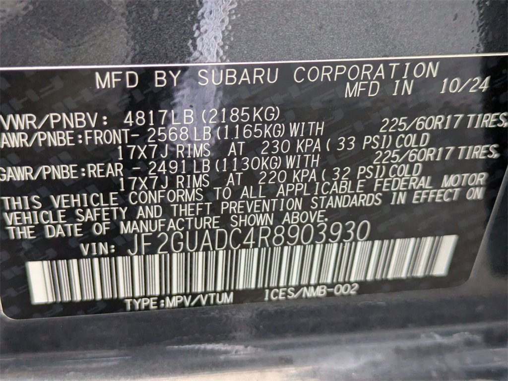 Used 2024 Subaru Crosstrek 2.0i Premium image 32