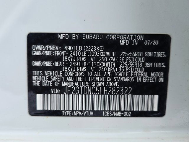 Used 2020 Subaru Crosstrek Hybrid w/ Moonroof Package w/Navigation image 3