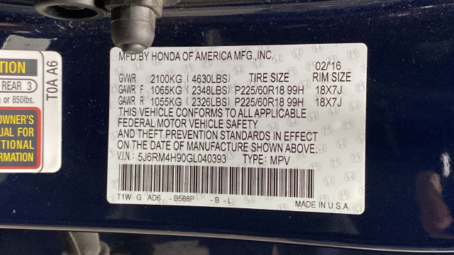 Used 2016 Honda CR-V Touring image 28