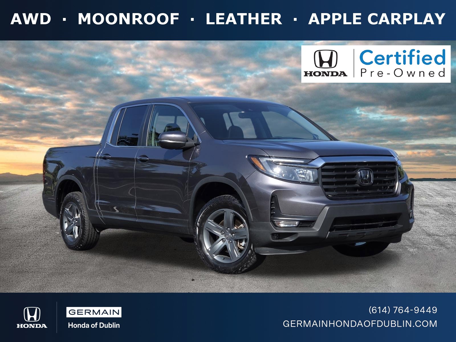 Certified 2023 Honda Ridgeline RTL