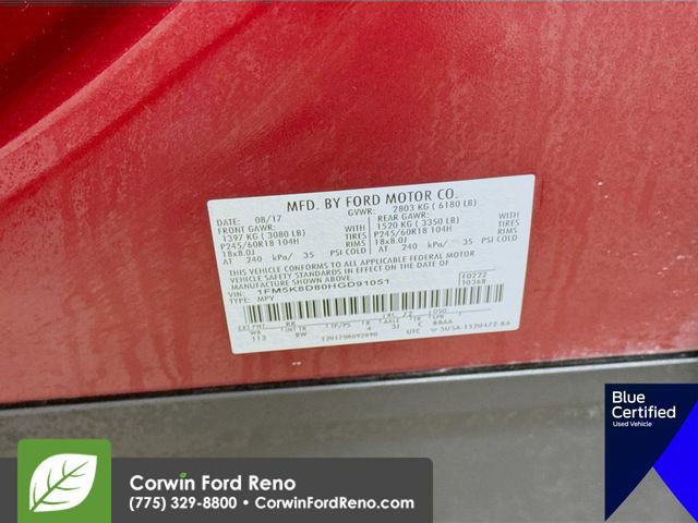 Certified 2017 Ford Explorer XLT w/ Equipment Group 201A image 34