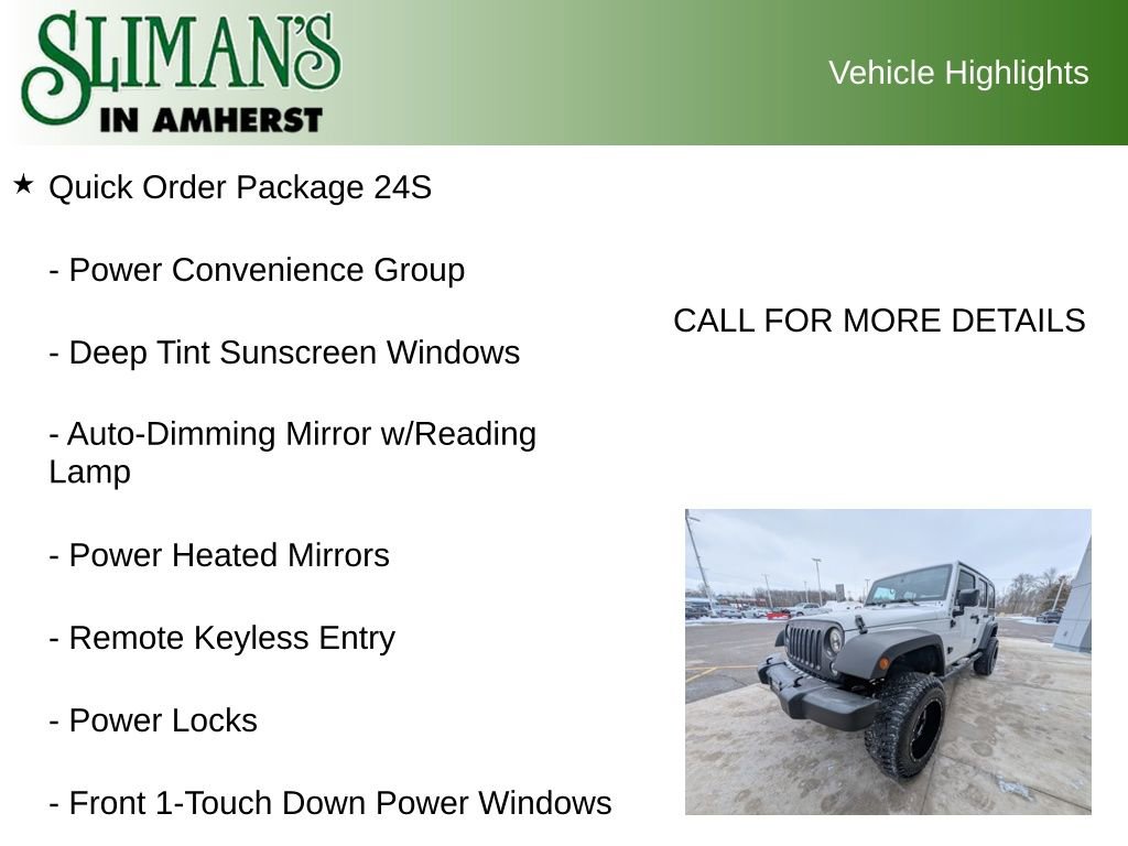 Used 2017 Jeep Wrangler Unlimited Sport w/ Quick Order Package 24S image 8
