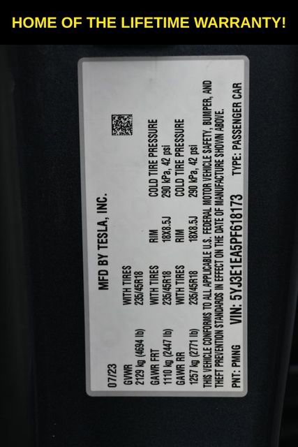 Used 2023 Tesla Model 3 Standard Range RWD image 56