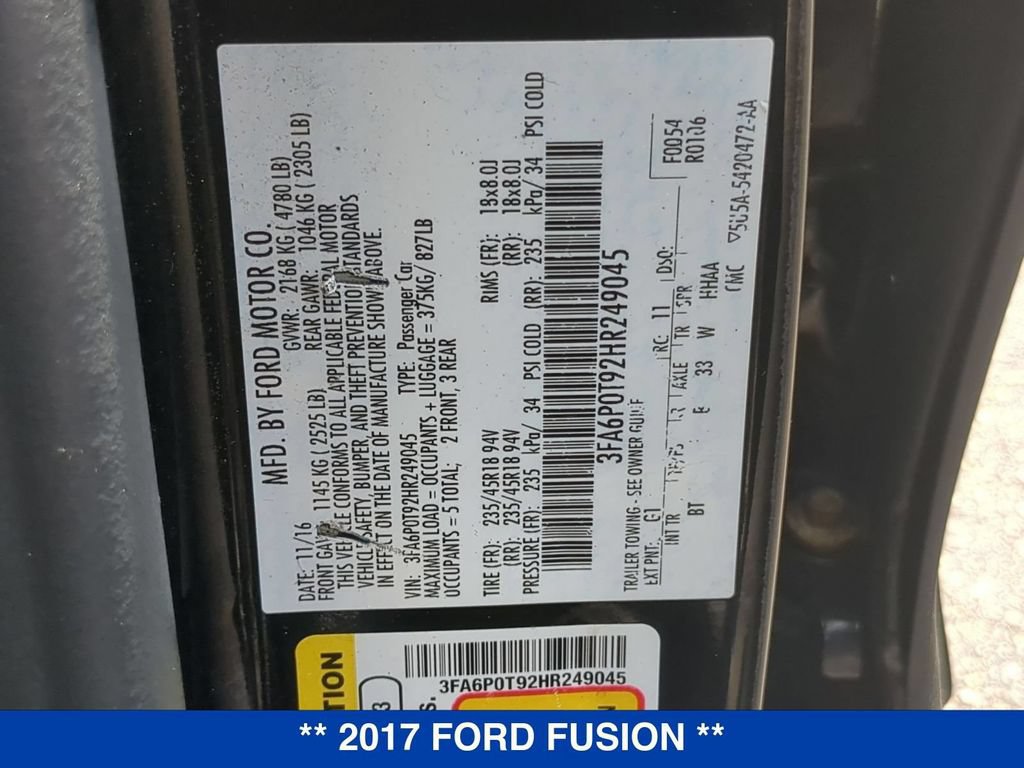 Used 2017 Ford Fusion SE w/ Fusion SE Technology Package AWD/4WD image 26