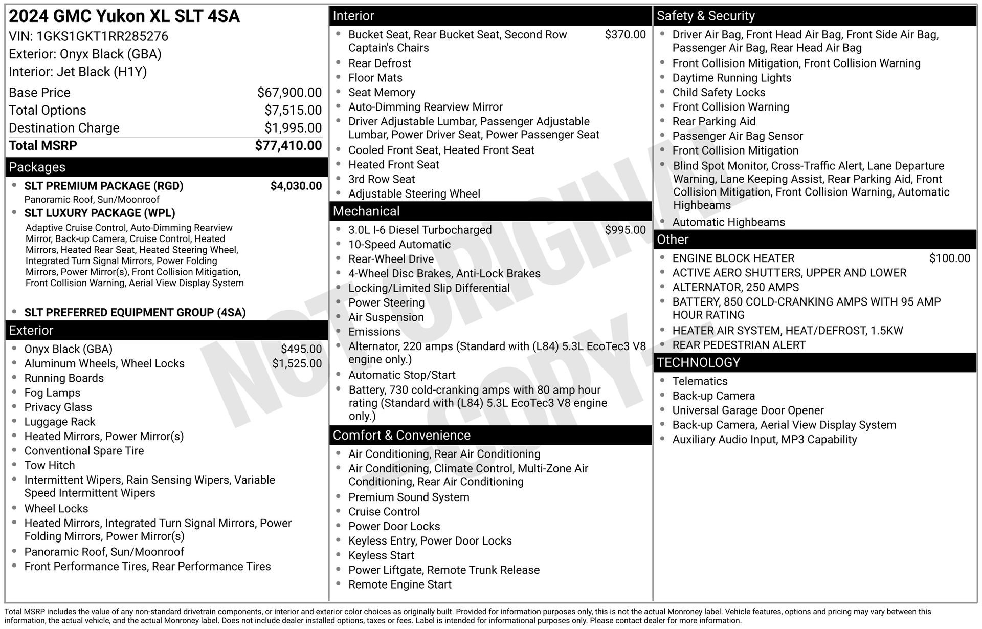 Used 2024 GMC Yukon XL SLT w/ SLT Premium Package image 33