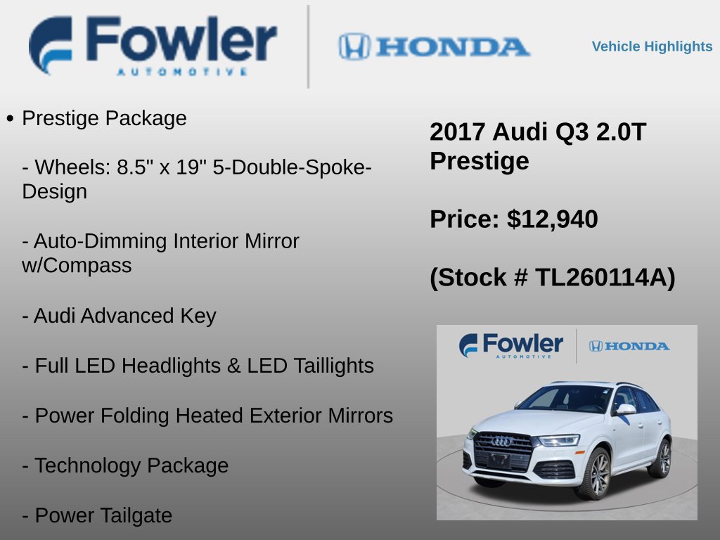 Used 2017 Audi Q3 2.0T Prestige w/ Prestige Package AWD/4WD image 8