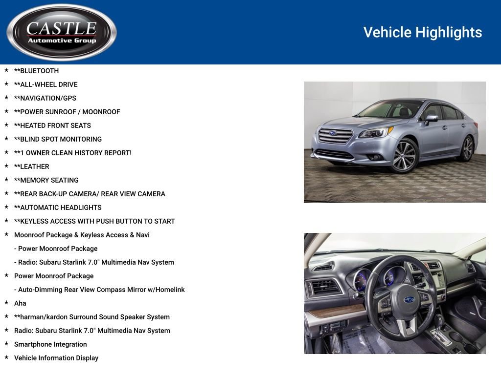 Used 2016 Subaru Legacy 2.5i Limited image 3