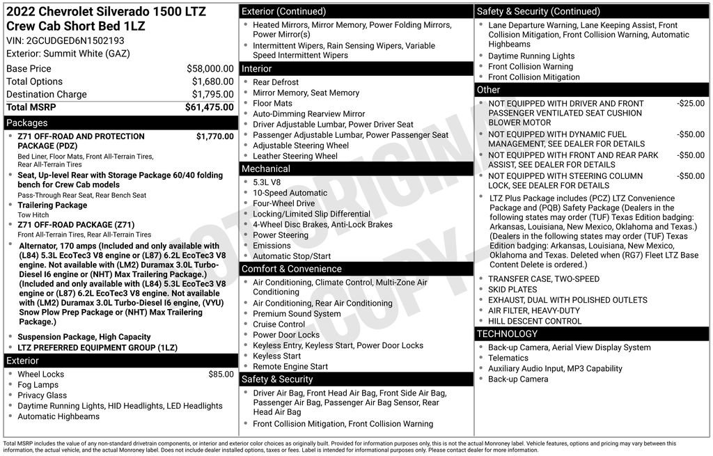 Used 2022 Chevrolet Silverado 1500 LTZ image 2