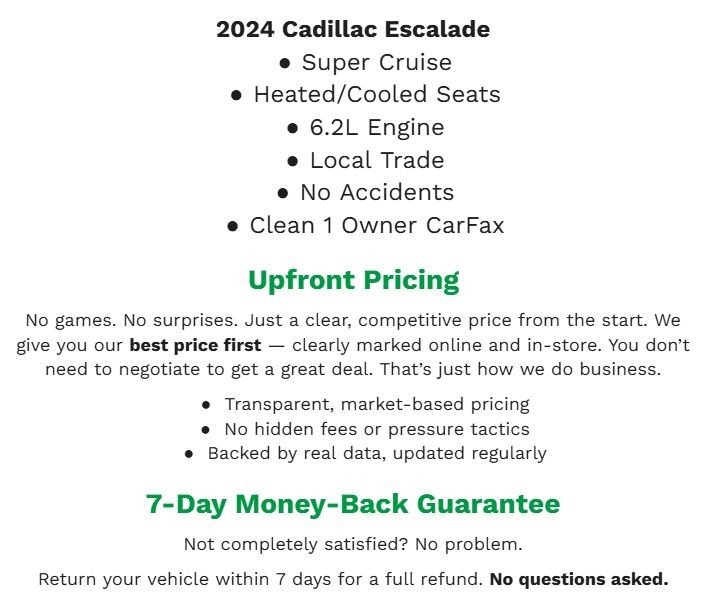 Certified 2024 Cadillac Escalade Sport Platinum w/ Heavy-Duty Trailer Package image 2