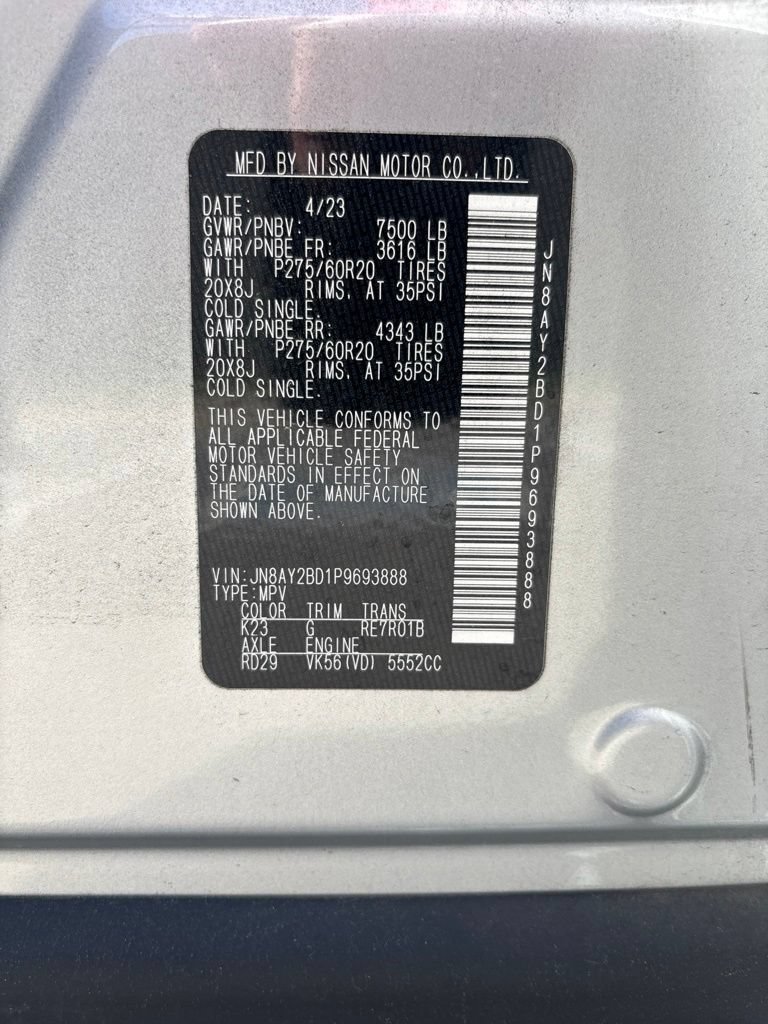 Used 2023 Nissan Armada SL w/ Cargo Package AWD/4WD image 14