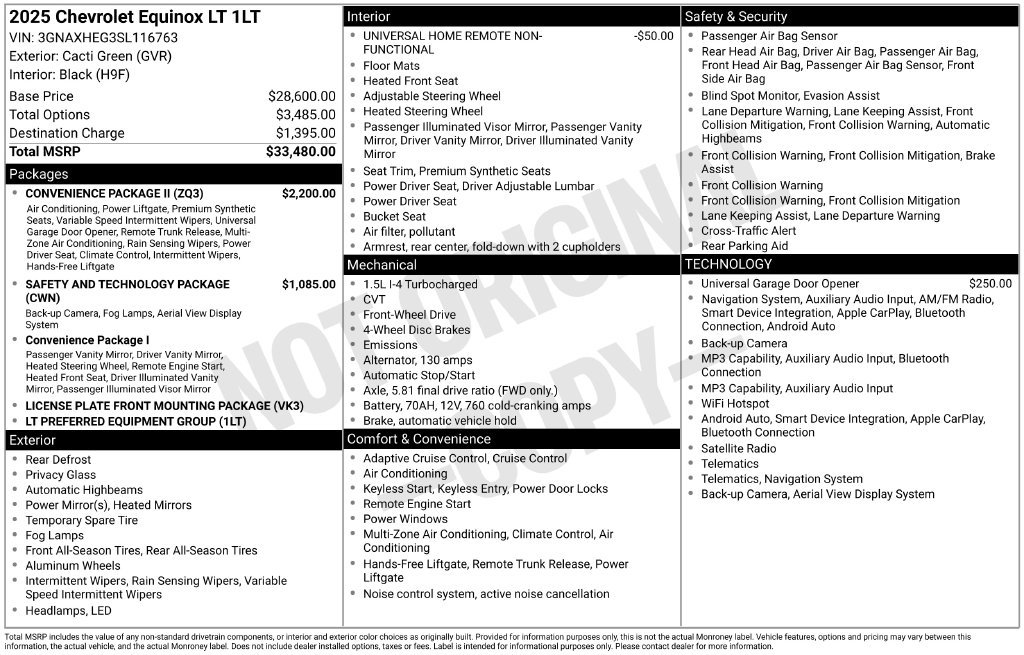Certified 2025 Chevrolet Equinox LT w/ Convenience Package II FWD image 11