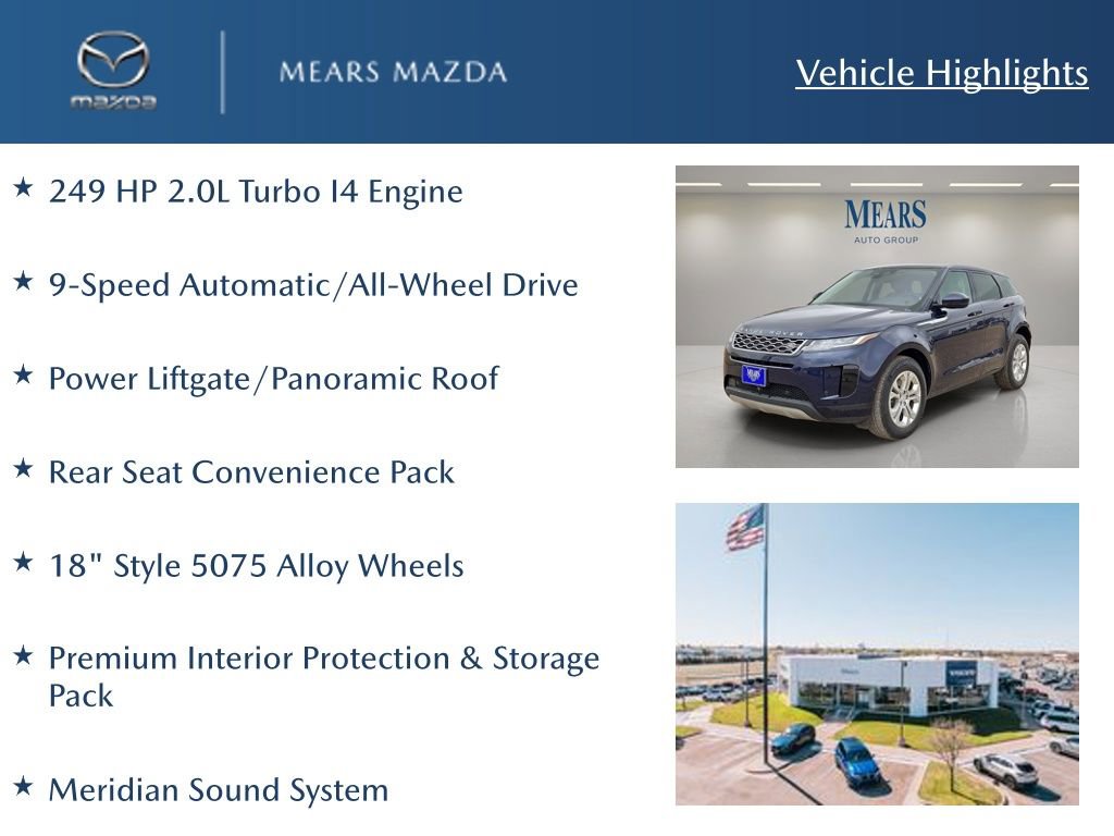 Used 2021 Land Rover Range Rover Evoque S AWD/4WD image 2