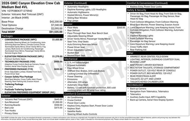 New 2026 GMC Canyon Elevation w/ Convenience Package AWD/4WD image 7
