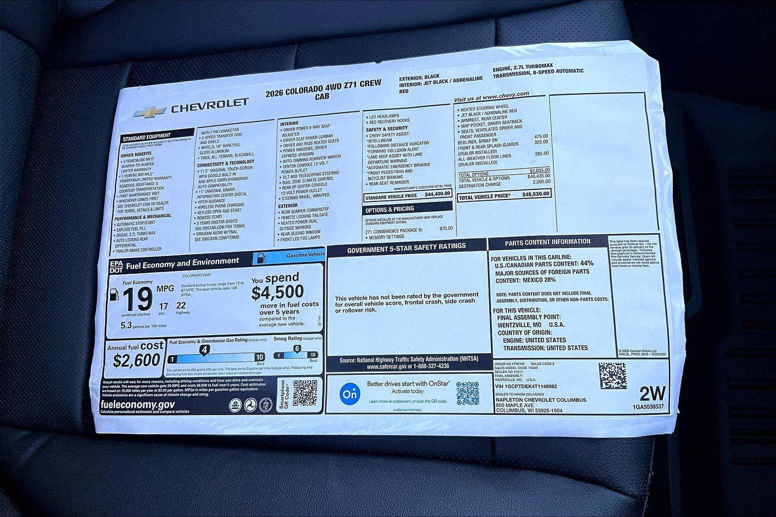 New 2026 Chevrolet Colorado Z71 w/ Z71 Convenience Package 2 image 14