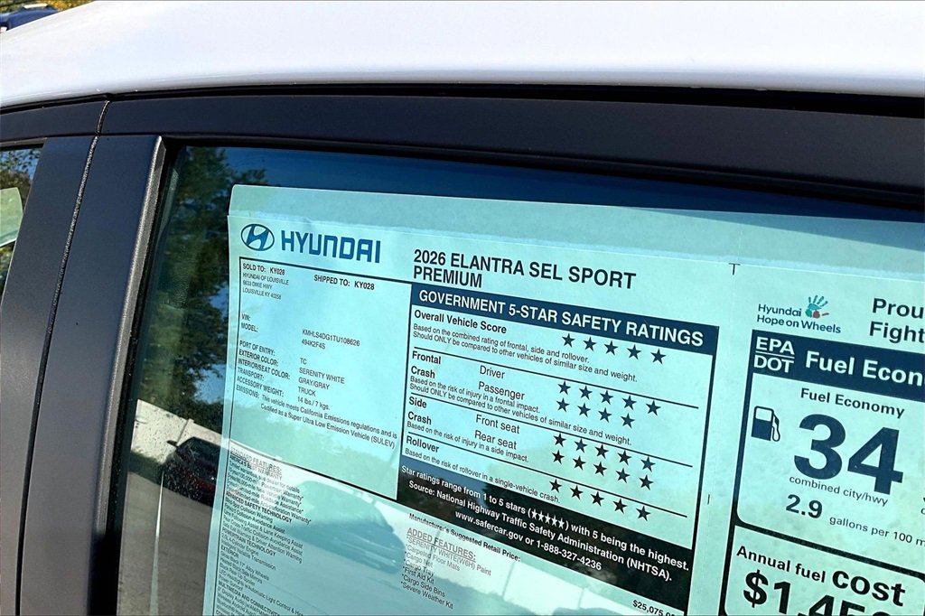 New 2026 Hyundai Elantra SEL Sport Premium image 12