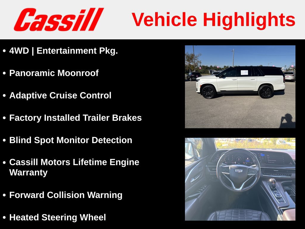 Used 2022 Cadillac Escalade ESV Sport Platinum w/ Heavy-Duty Trailer Package AWD/4WD image 7