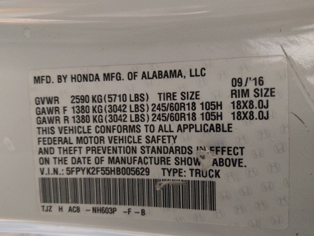 Used 2017 Honda Ridgeline RTL image 33