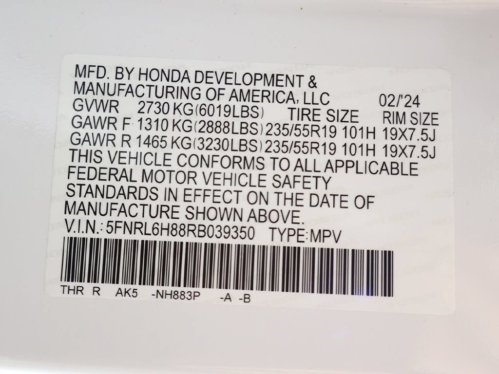Used 2024 Honda Odyssey Touring image 61