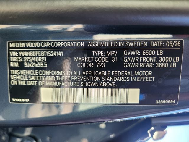 New 2026 Volvo XC90 T8 Plus w/ Protection Package AWD/4WD image 25