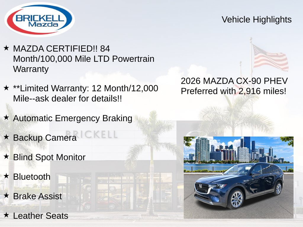 Used 2026 MAZDA CX-90 Plug-In Hybrid w/ Preferred AWD/4WD image 17