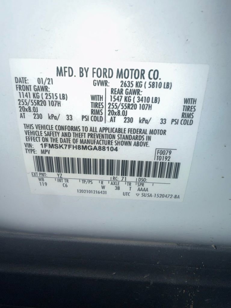 Used 2021 Ford Explorer Limited w/ Equipment Group 301A image 20