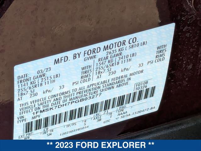 Certified 2023 Ford Explorer XLT w/ Equipment Group 202A image 25