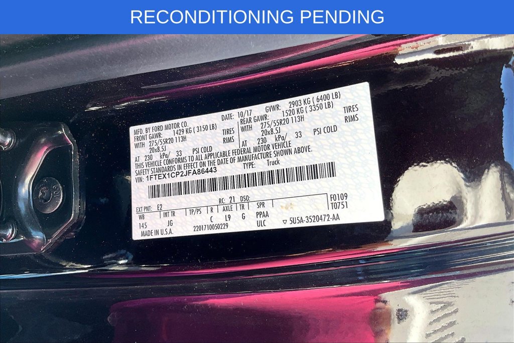 Certified 2018 Ford F150 XL w/ Equipment Group 101A Mid RWD image 3