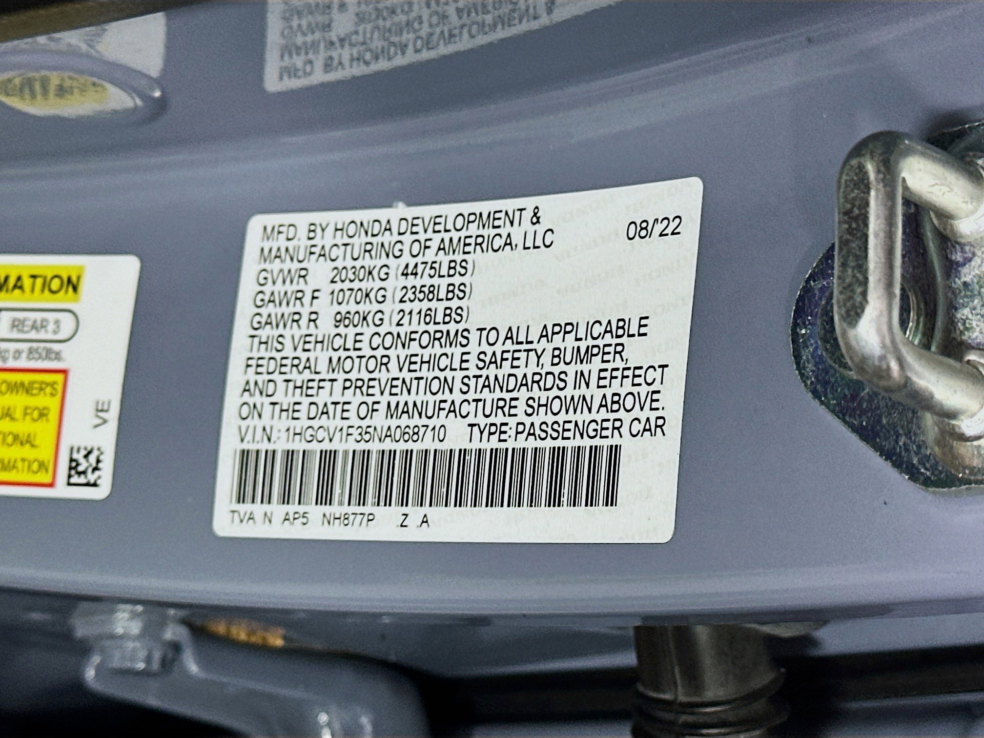 Certified 2022 Honda Accord Sport image 33