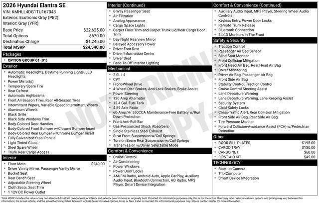 New 2026 Hyundai Elantra SE image 33