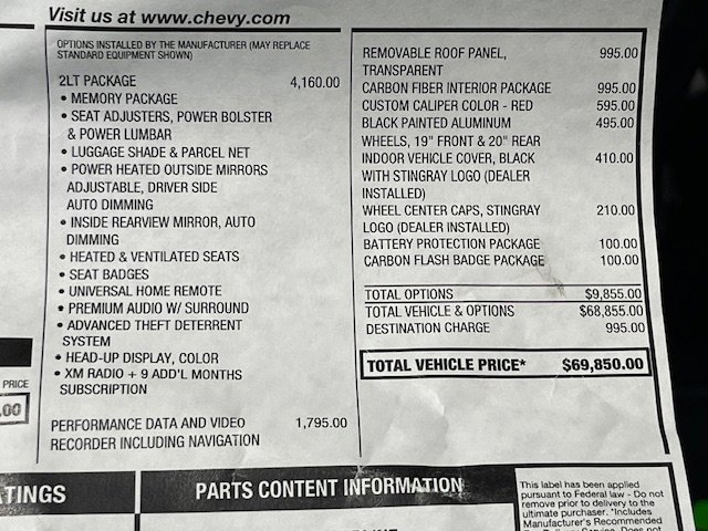 Used 2015 Chevrolet Corvette Stingray Coupe w/ 2LT Preferred Equipment Group image 15