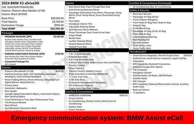 Used 2024 BMW X3 xDrive30i w/ Premium Package AWD/4WD image 45