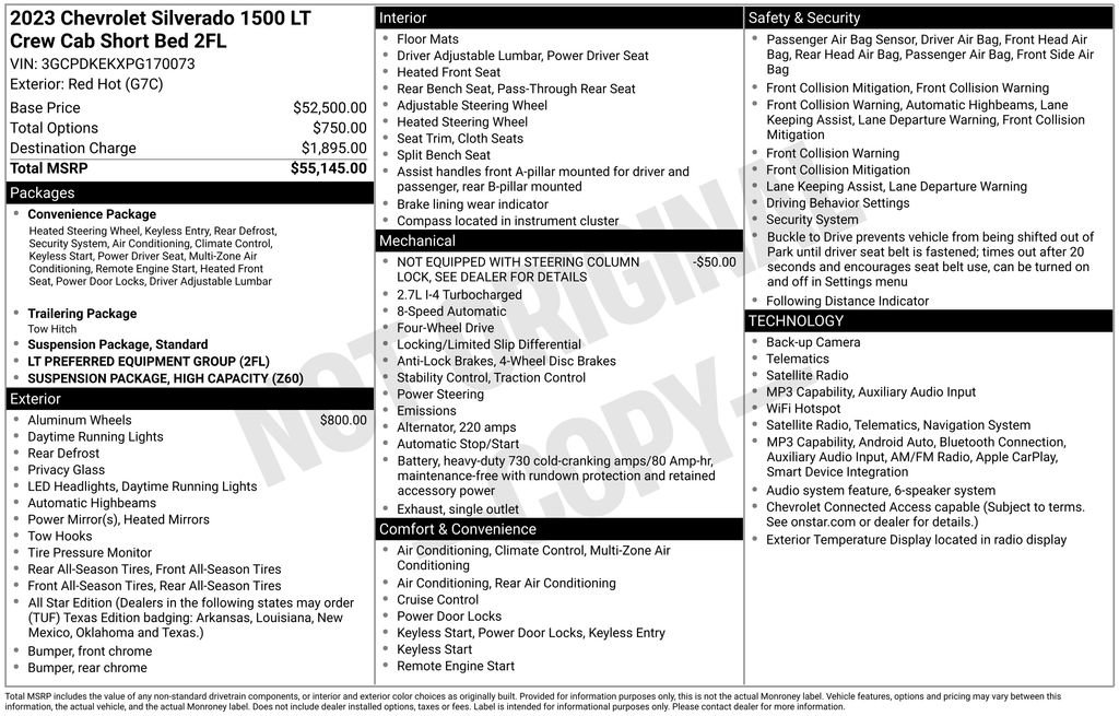 Used 2023 Chevrolet Silverado 1500 LT AWD/4WD image 48