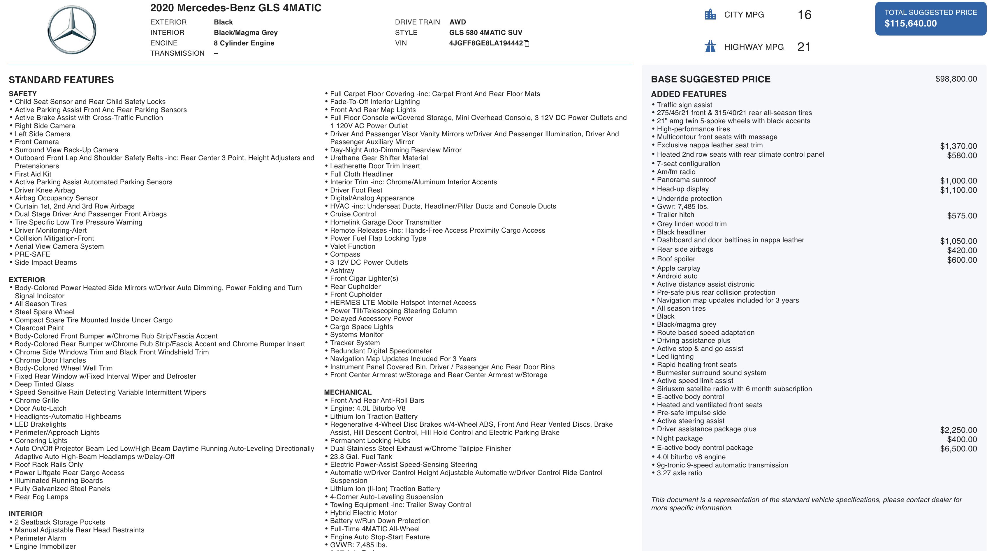 Used 2020 Mercedes-Benz GLS 580 4MATIC image 7