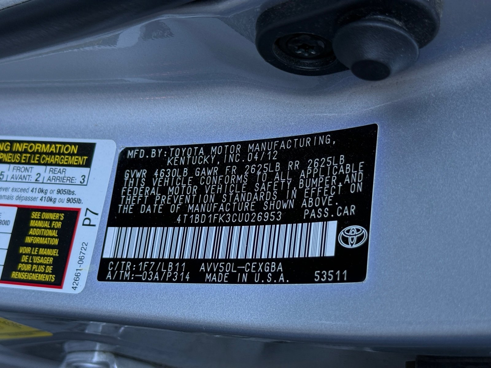 Used 2012 Toyota Camry XLE w/ Leather Pkg image 16