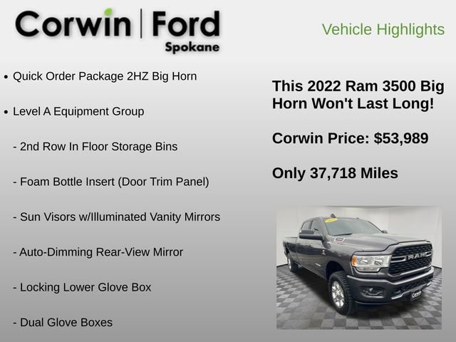 Used 2022 RAM 3500 Big Horn w/ Level A Equipment Group image 6