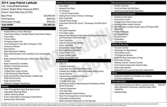 Used 2014 Jeep Patriot Latitude AWD/4WD image 3