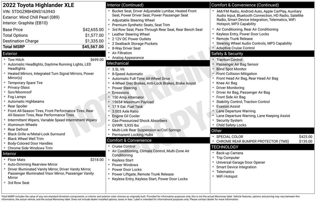 Used 2022 Toyota Highlander XLE image 7