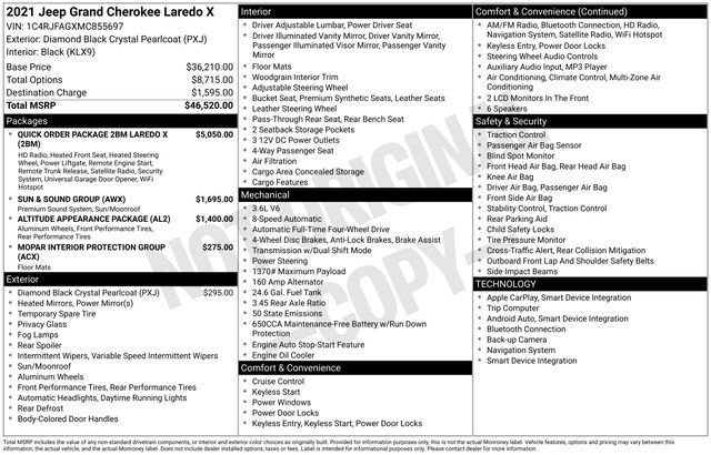 Used 2021 Jeep Grand Cherokee Laredo X AWD/4WD image 7
