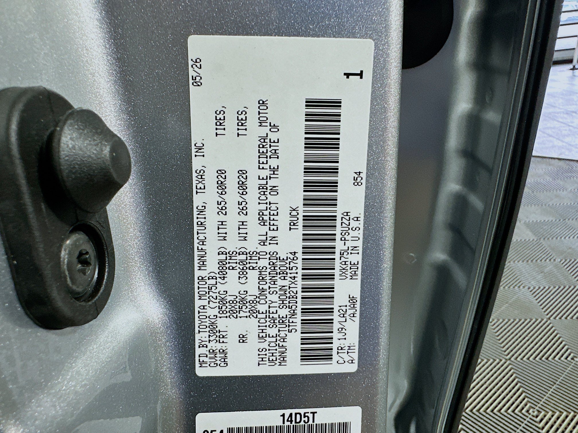 New 2026 Toyota Tundra Platinum w/ TRD Performance Package (TMS) AWD/4WD image 12
