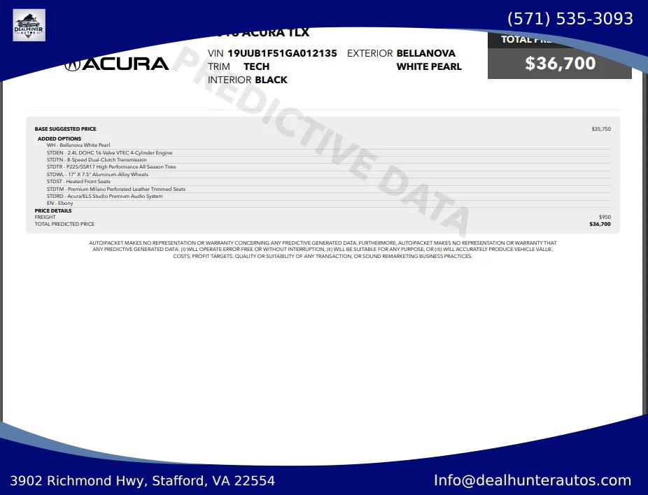 Used 2016 Acura TLX w/ Technology Package FWD image 38