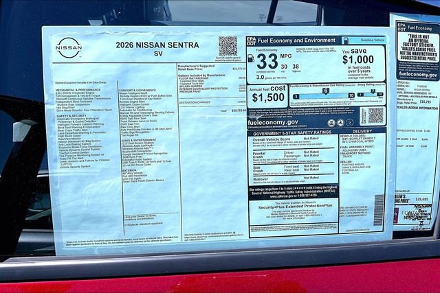 New 2026 Nissan Sentra SV image 12
