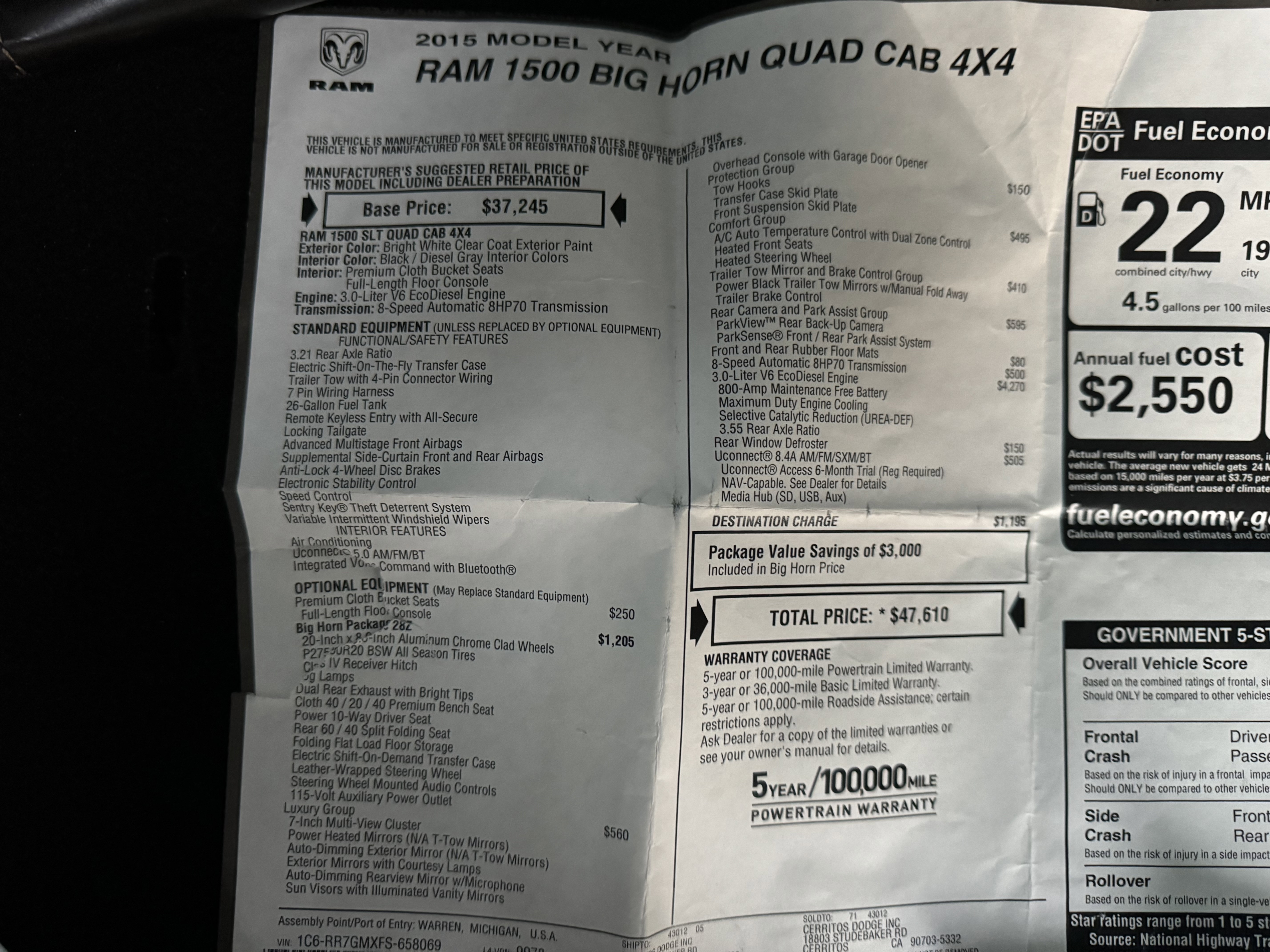 Used 2015 RAM 1500 Big Horn image 25