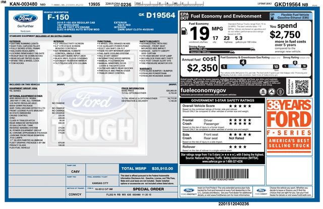 Used 2016 Ford F150 XL w/ XL Power Equipment Group AWD/4WD image 2
