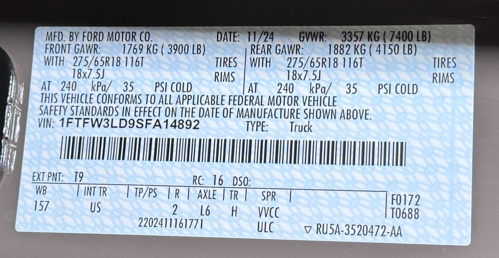 Used 2025 Ford F150 XLT w/ Equipment Group 302A MID image 52