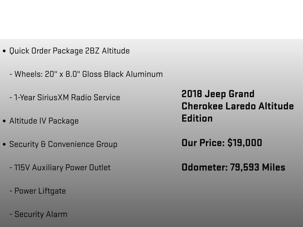 Used 2018 Jeep Grand Cherokee Altitude AWD/4WD image 24