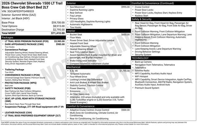 New 2026 Chevrolet Silverado 1500 LT Trail Boss w/ LT Trail Boss Premium Package AWD/4WD image 5