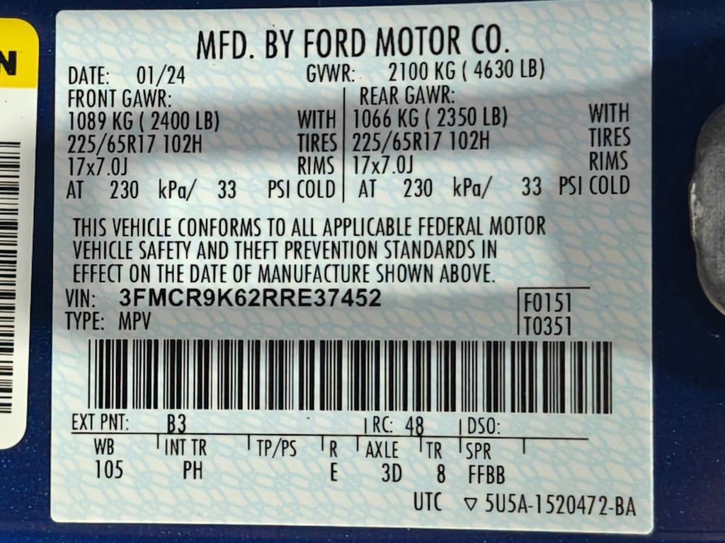Used 2024 Ford Bronco Sport Free Wheeling w/ Convenience Package AWD/4WD image 54